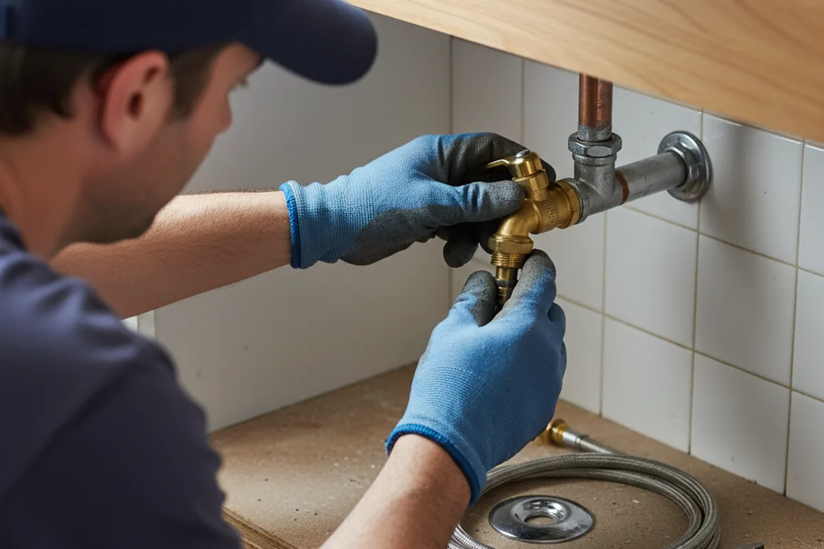 Shutoff valve and fitting work during Emergency Plumbing in El Paso
